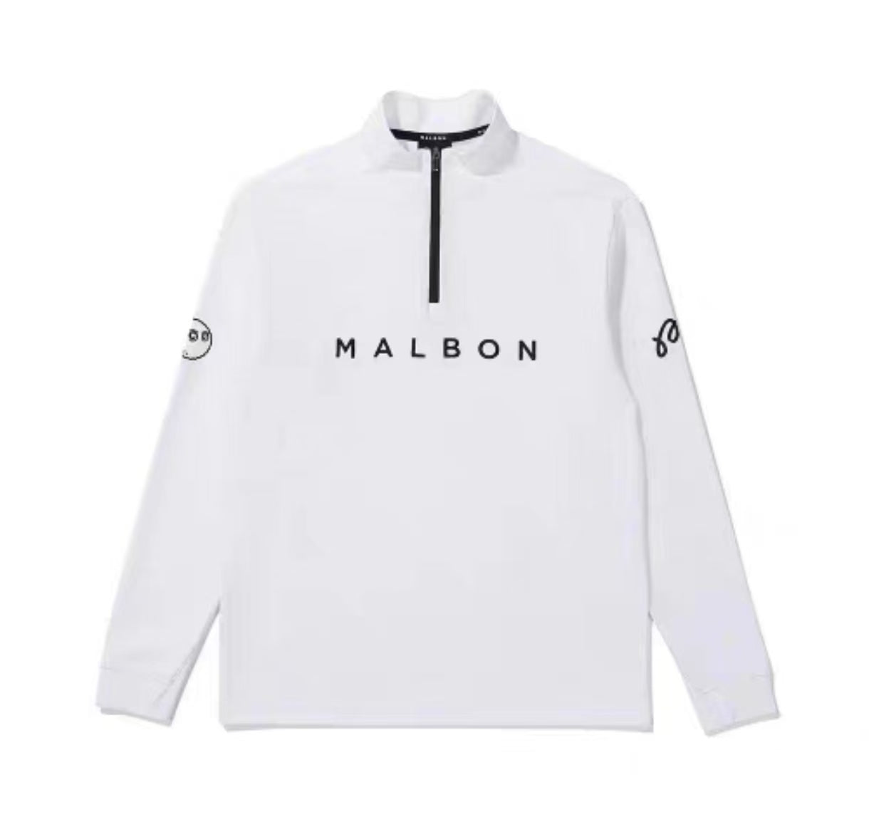 Malbon men's long sleeve half-zip golf sweatshirt in White - image 13