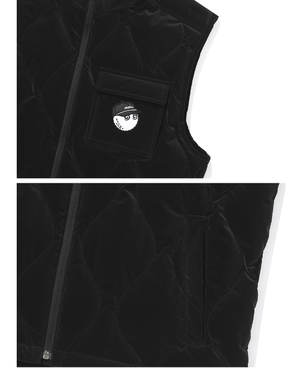 Malbon Golf Men’s Lettering Logo Insulated Polo Collar Vest