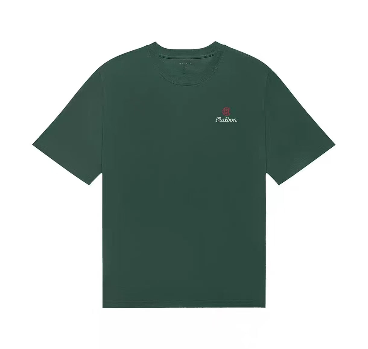 Malbon メンズ ブラック ゴルフグラフィックTシャツ 背面