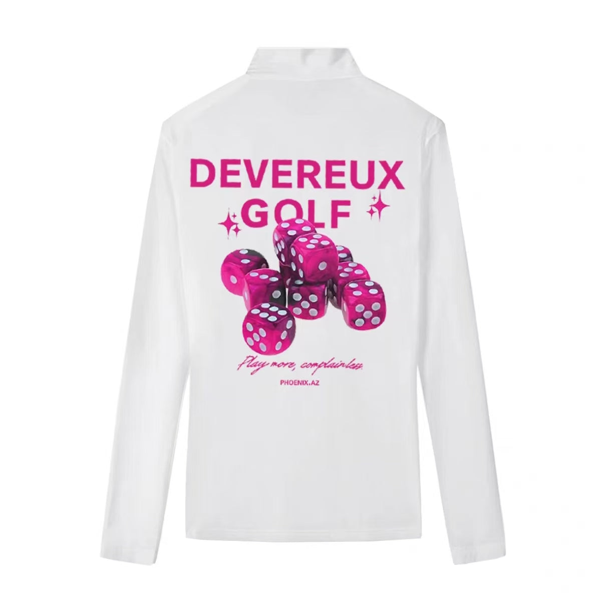 Devereux Golf Ice Silk Quick-Dry Dice Print Mock Neck Shirt