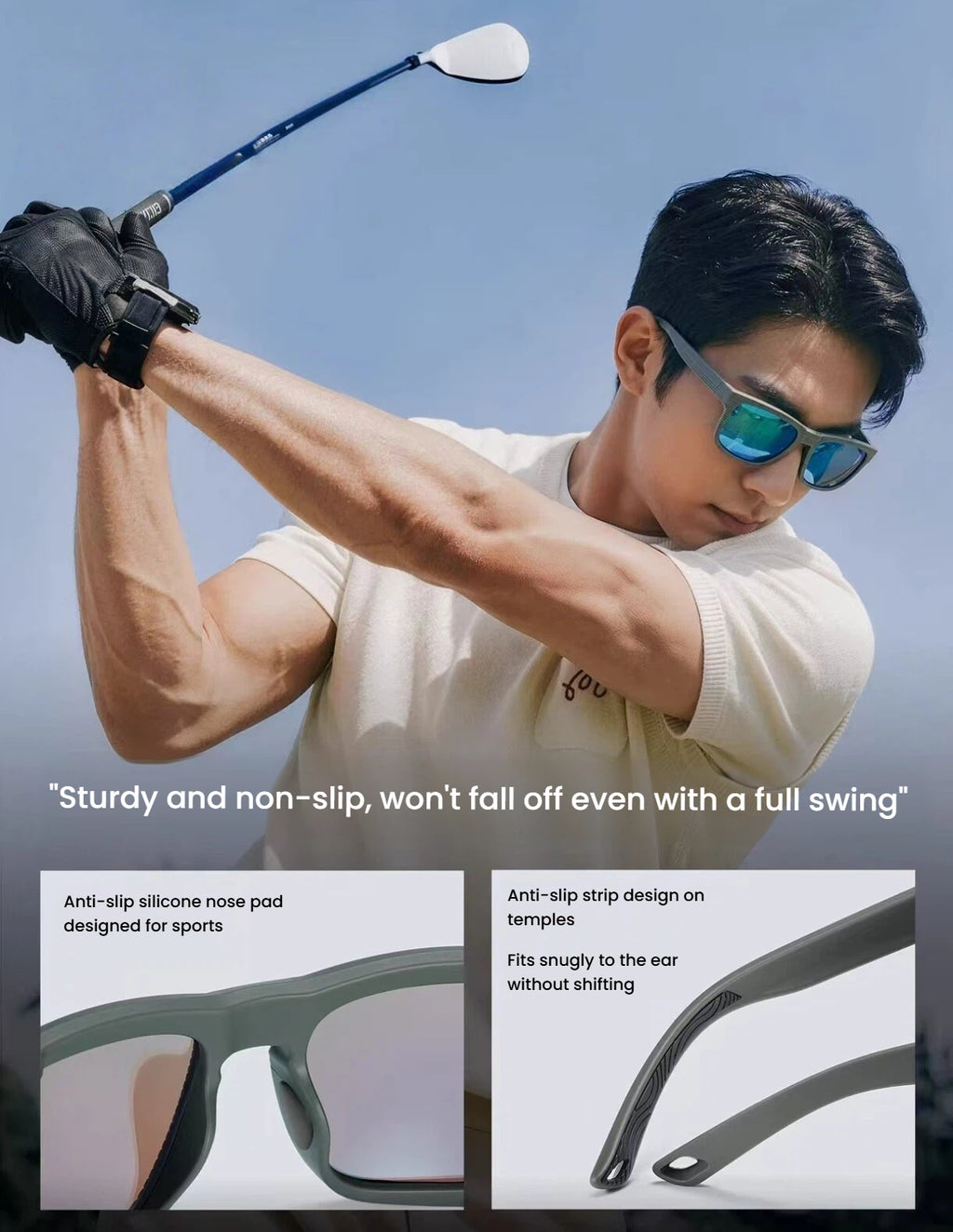 Leshen Polarized UV400 Golf Sports Sunglasses