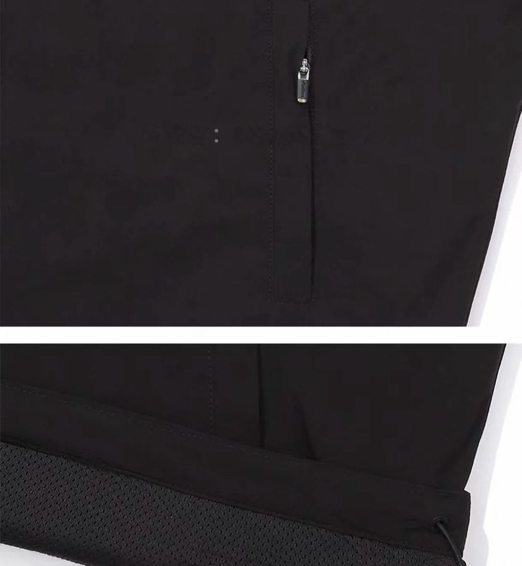 Malbon Golf Women’s Stand Collar Full-Zip Fleece Jacket black zip and hem detail