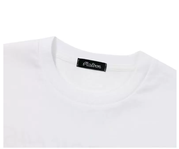 Malbon Dosan 6451 Tシャツ ホワイト 襟詳細