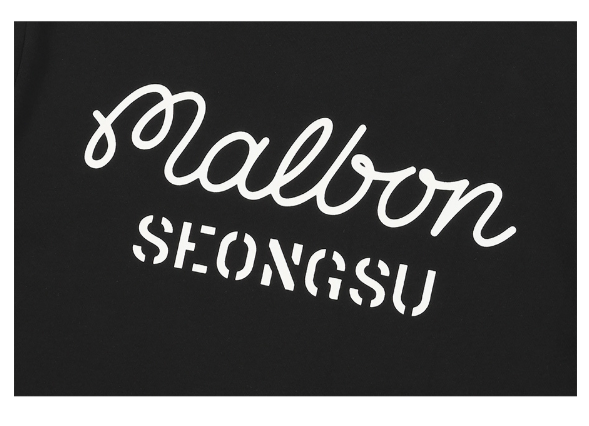 Malbon シグネチャー グラフィックTシャツ ブラック 背面グラフィック ディテール