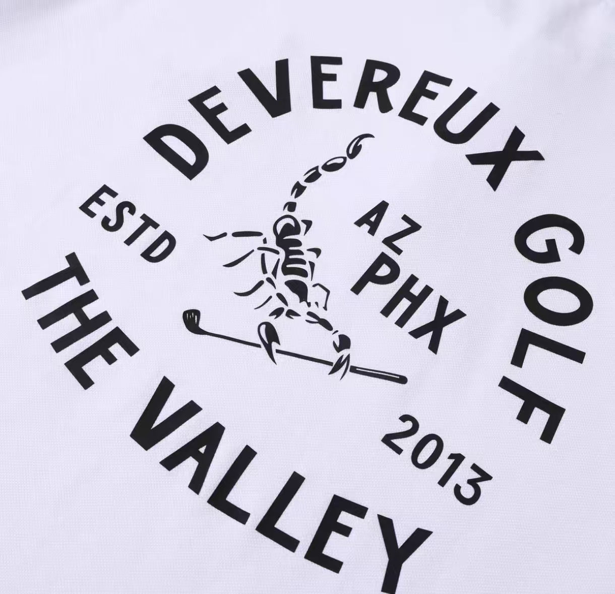 Devereux Golf Loose Scorpion Cotton Heavyweight Piqué Long Sleeve Polo Shirt