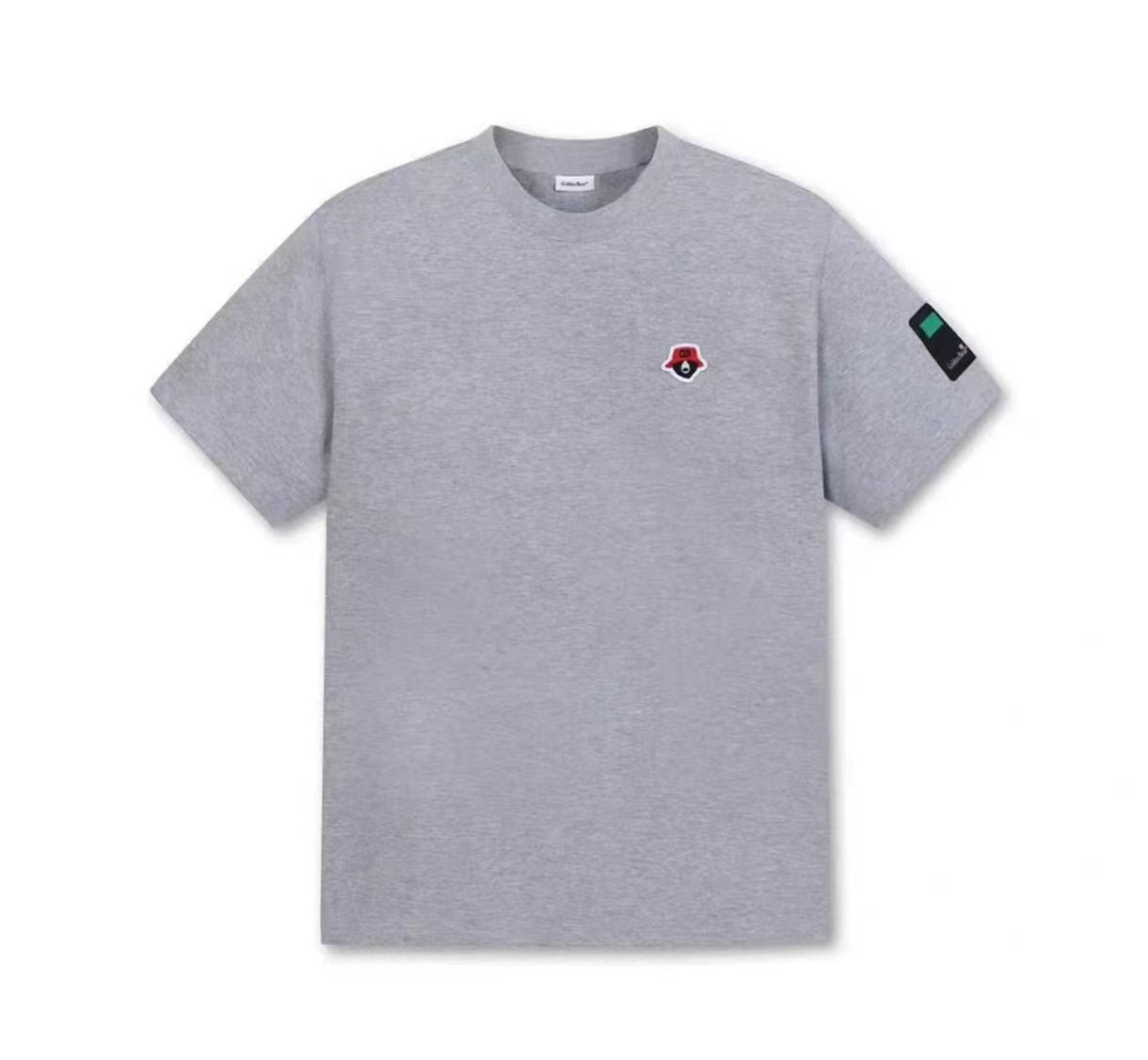 Golden Bear ユニセックス 刺繍 ゴルフ クルーネック Tシャツ グレー 商品正面