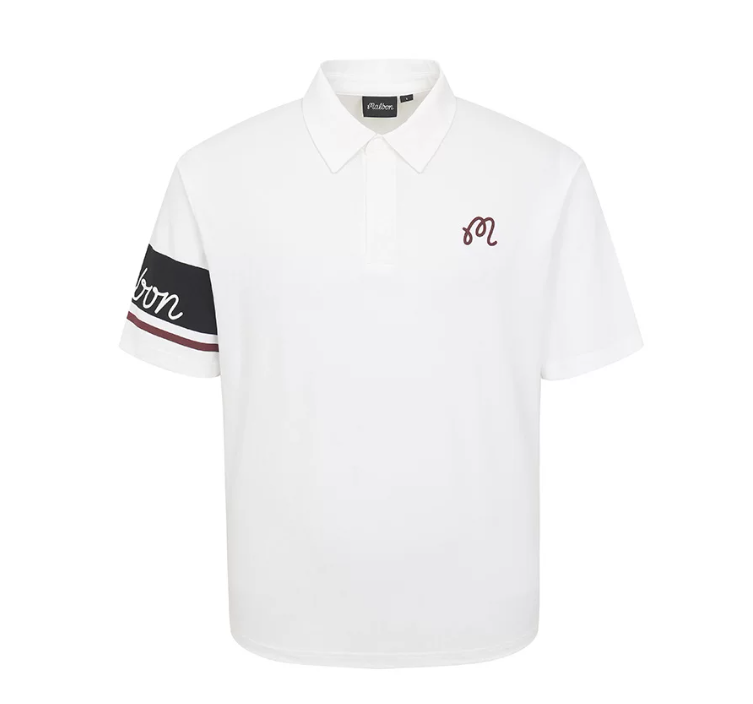 Malbon men's cooling moisture-wicking golf polo in White - image 17