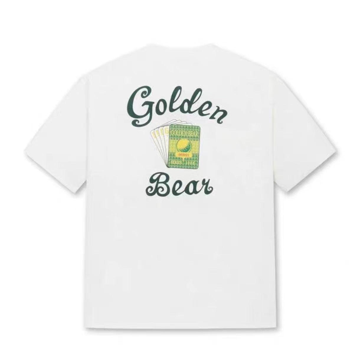 Golden Bear ユニセックス プレミアム グラフィック ゴルフTシャツ ホワイト 商品背面