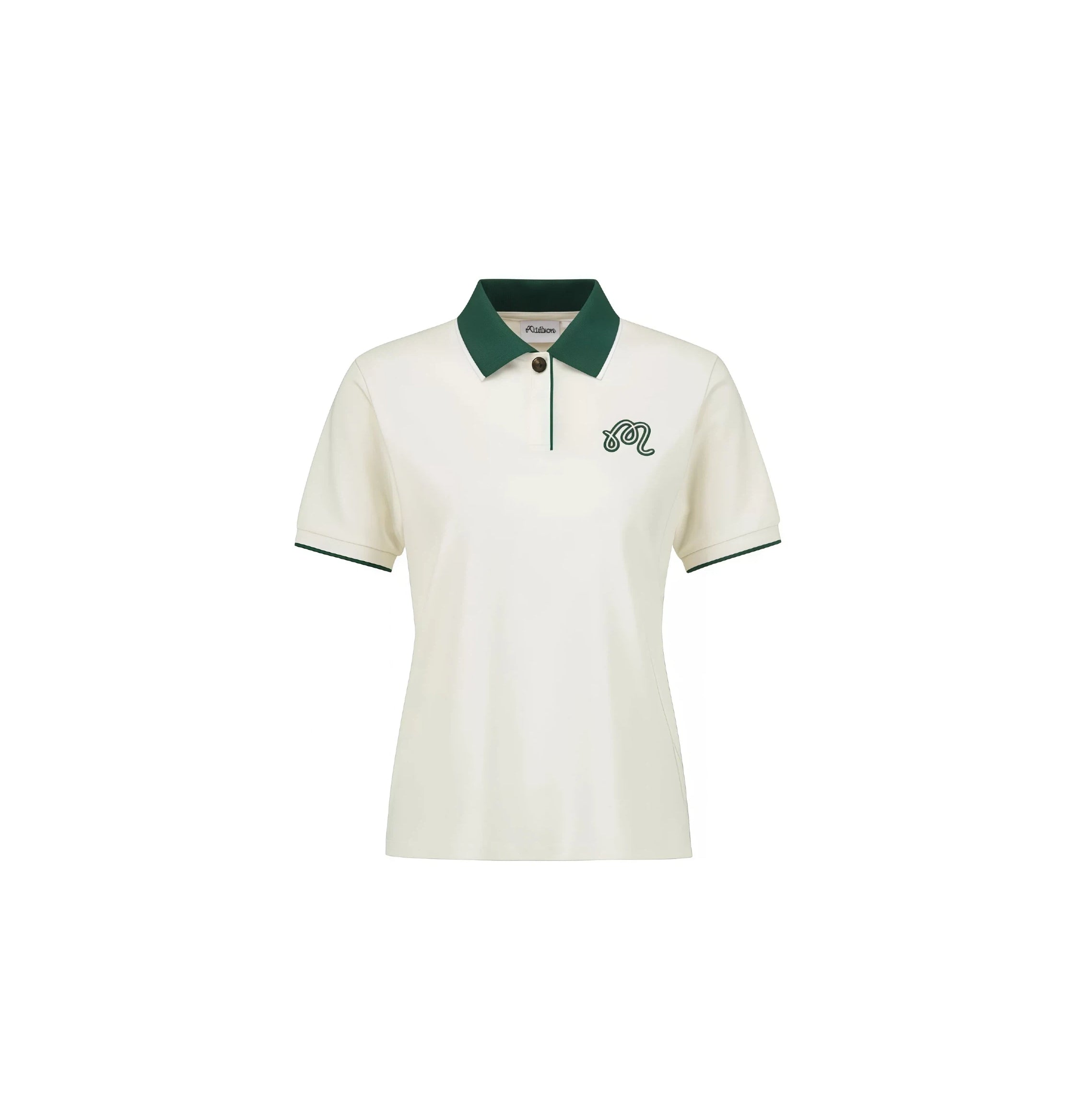 Malbon women's colour-block embroidered golf polo in Apricot - image 22