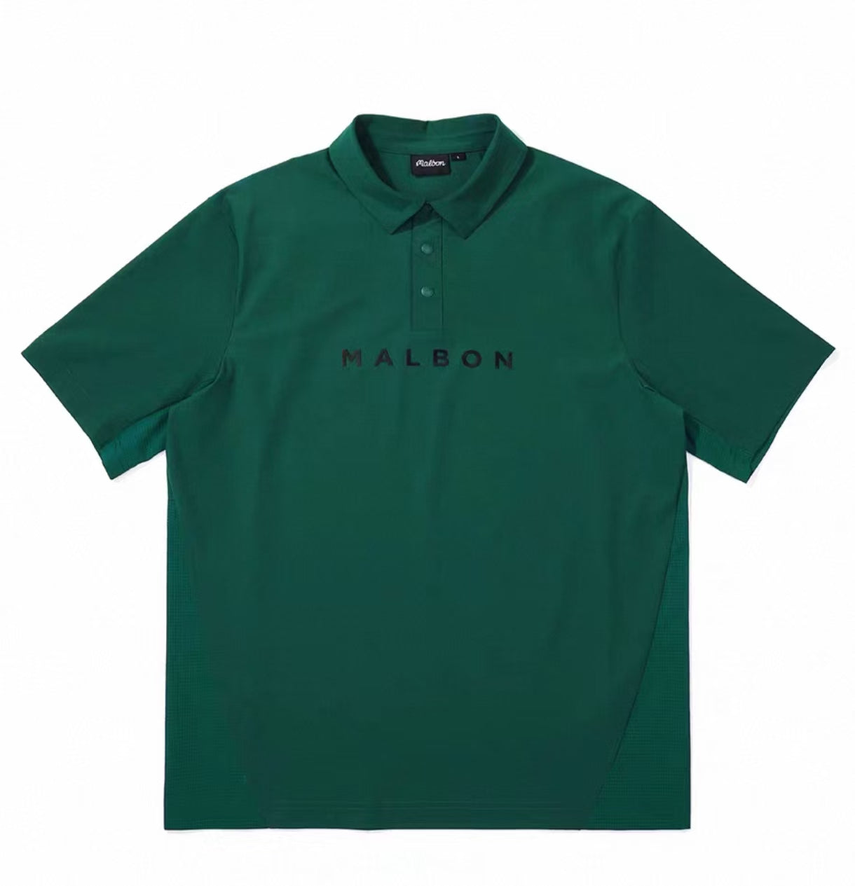 Malbon Golf メンズ 通気性 吸湿速乾 ポロシャツ（グリーン） 正面