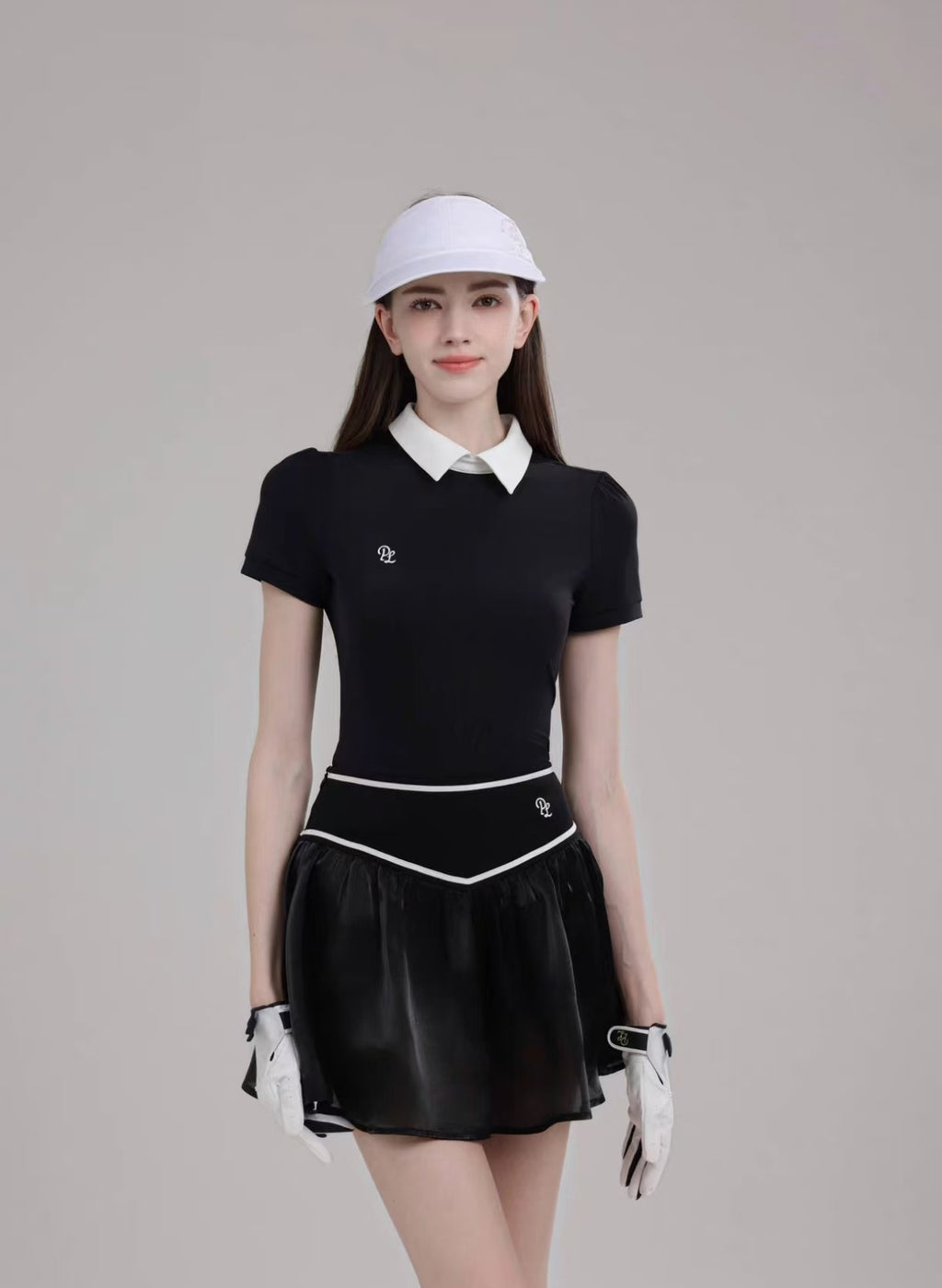 Women’s Breathable Quick-Dry Golf Tennis Shirt Skirt Set - product view