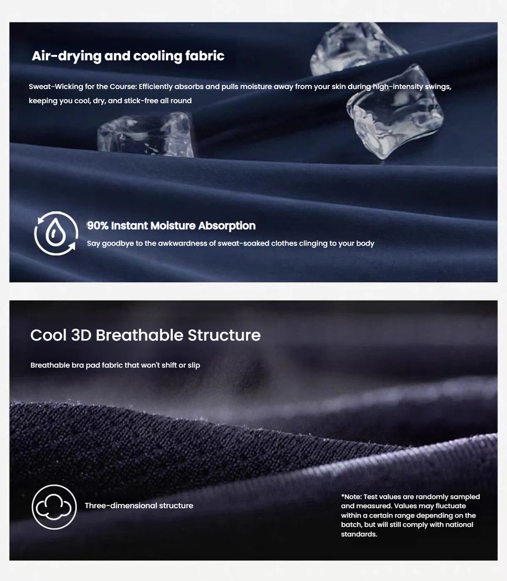 OZERO Navy golf dress design details