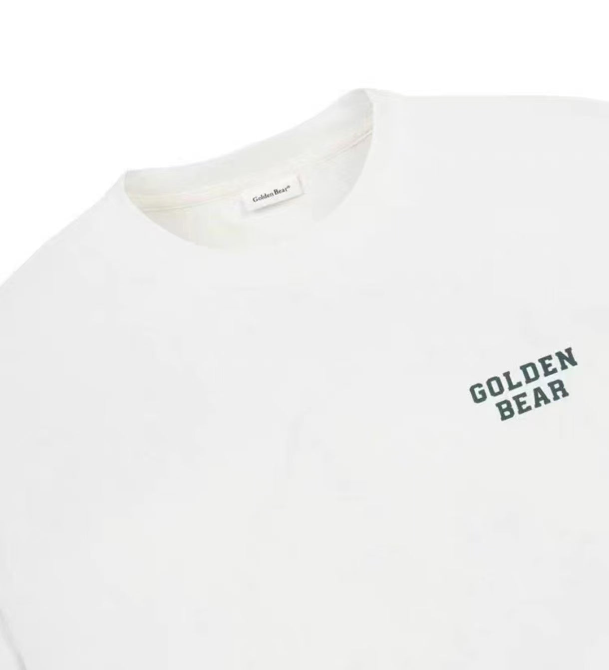 Golden Bear ユニセックス プレミアム グラフィック ゴルフTシャツ ホワイト 胸のディテール