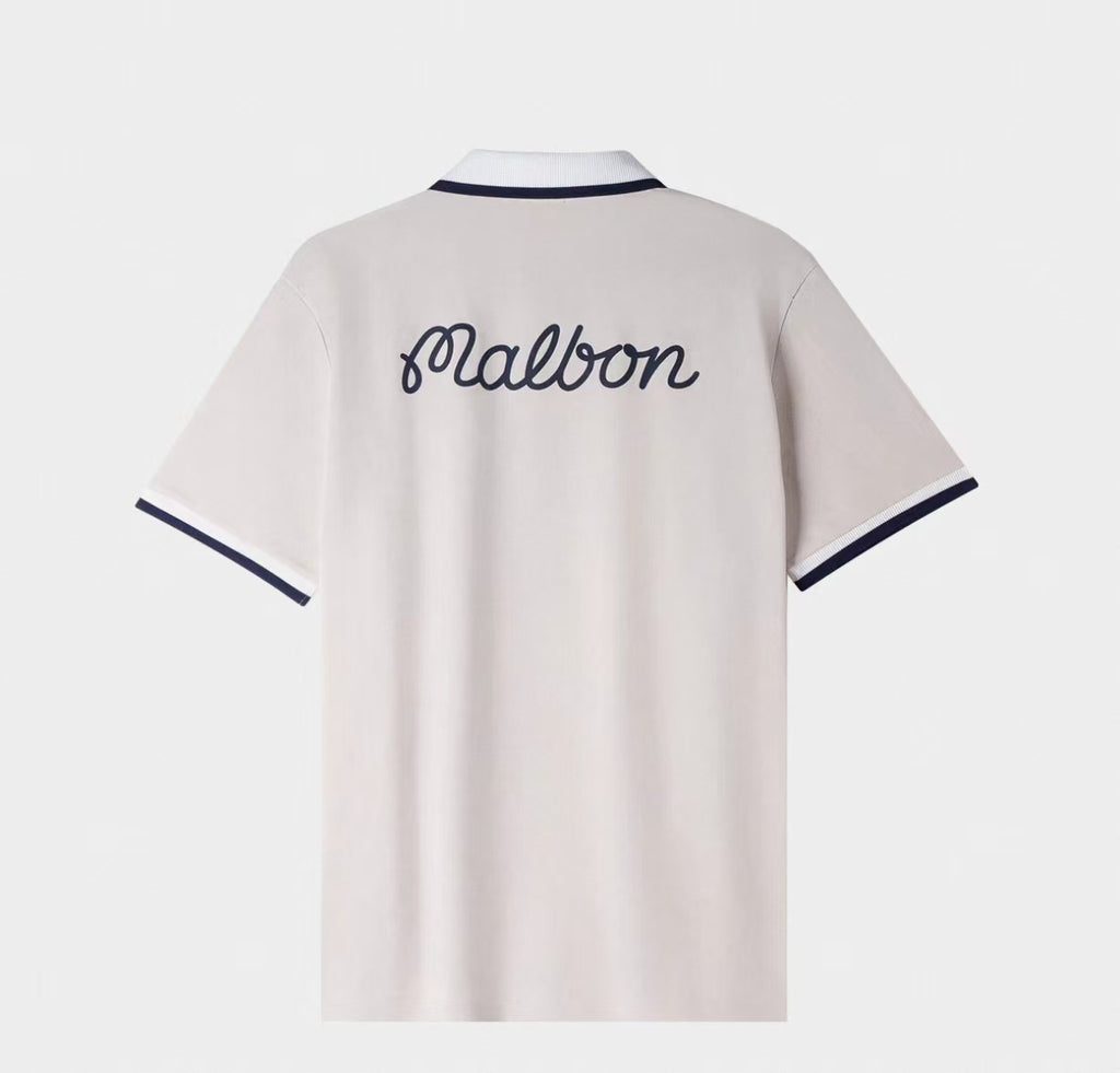 Malbon Golf Men’s Colorblock Athletic Polo Shirt