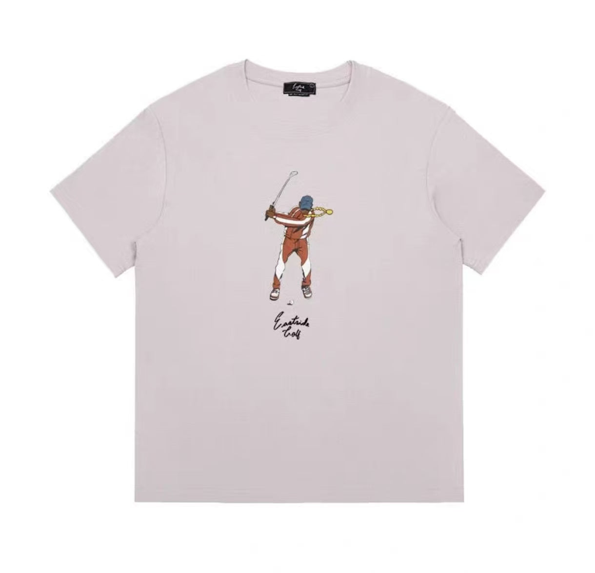 Eastside Golf メンズ アスレチック クルーネック ゴルフTシャツ ライトグレー 商品正面