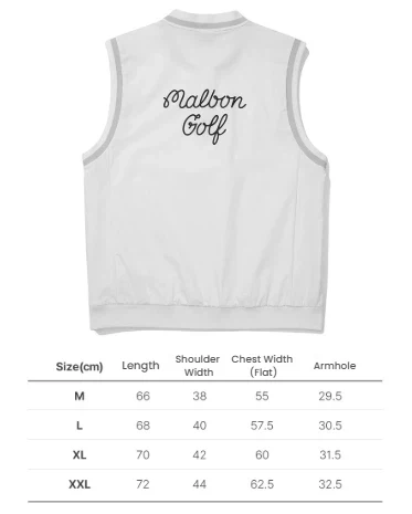 Malbon Men's Golf Vest - Casual Sport Sleeveless Outerwear Black size chart