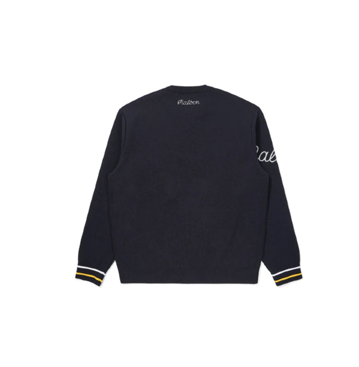 Malbon Men Golf Knit Sweater Crew Neck Embroidered Casual 2025 Autumn Winter back view