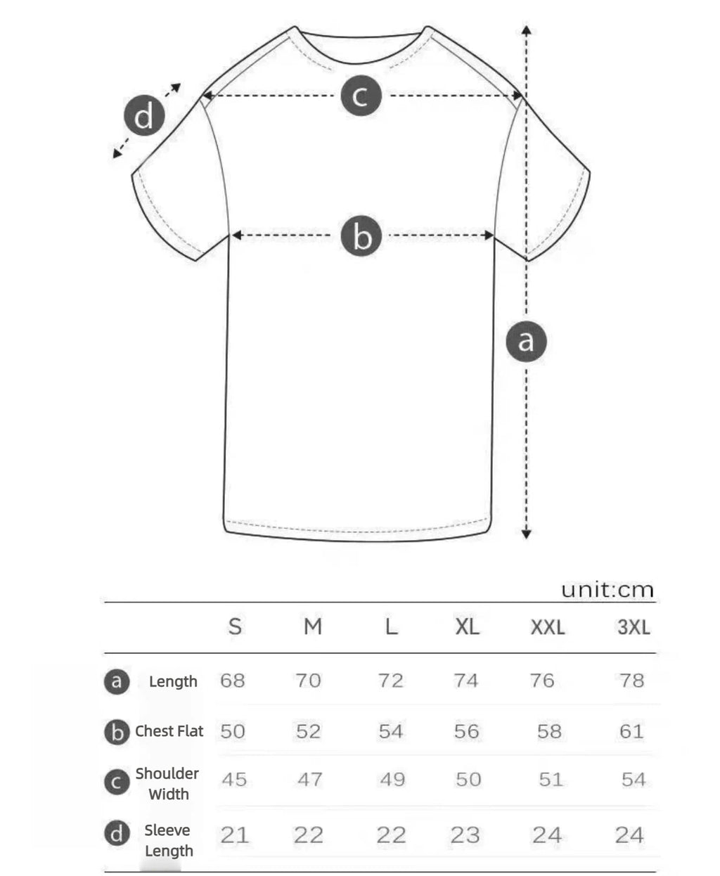 Malbon Foraging Fairways T-shirt size chart for beige