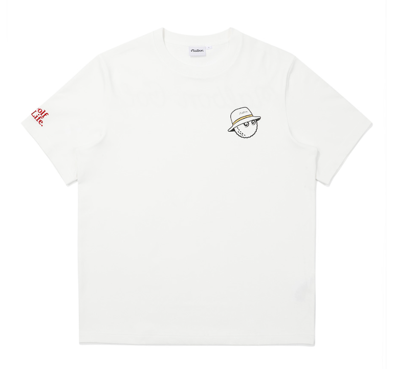 Malbon バレルカフ Tシャツ ホワイト 前面