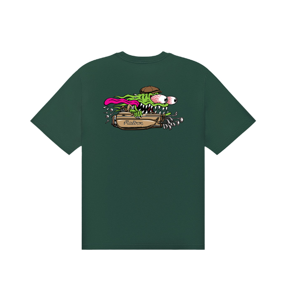 Malbon Santa Cruz Bermuda Tシャツ グリーン 背面