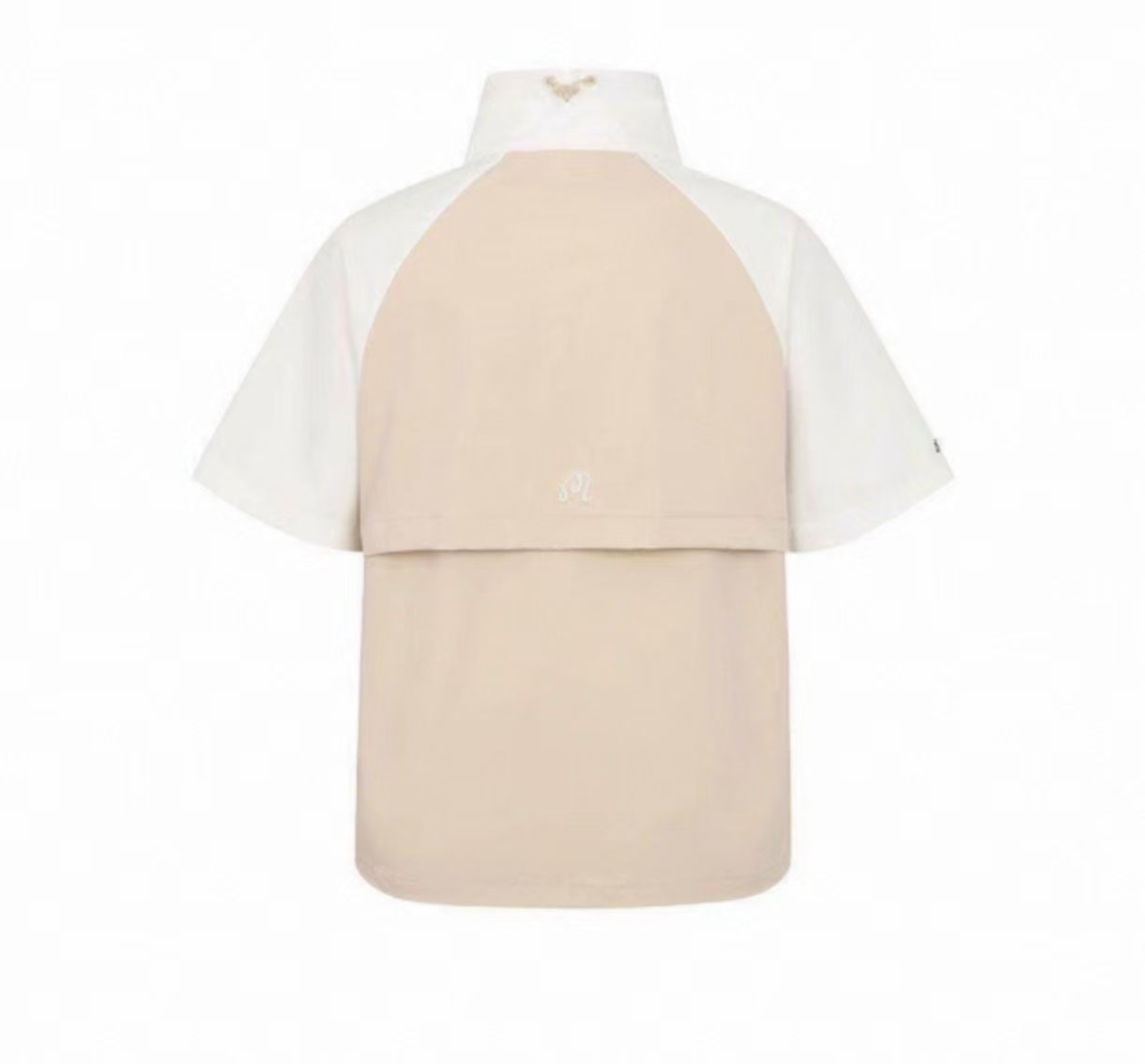 Malbon Golf Women’s Quick-Dry Stand 襟 スポーツトップ ホワイト 背面画像