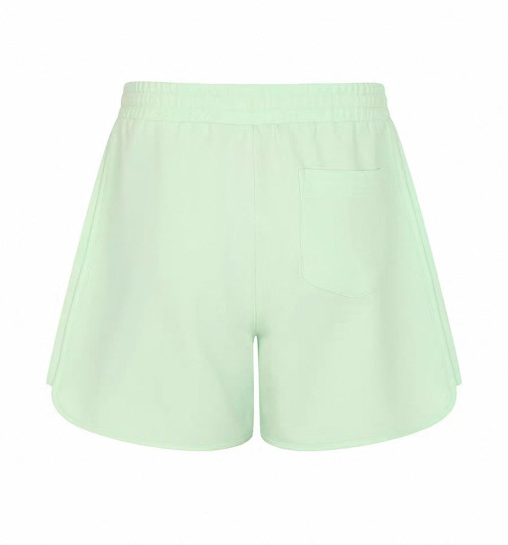 Malbon Golf レディース ウエストゴム ストレートレッグ ゴルフショーツ（Mint Green） 背面