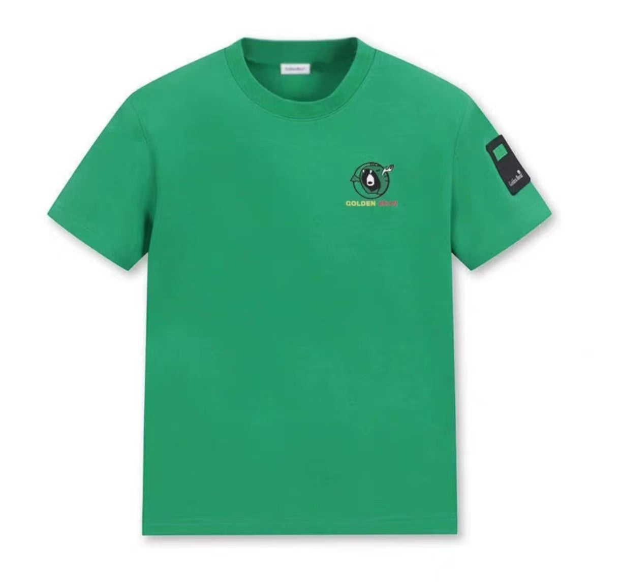 Golden Bear 100%コットン グラフィック ゴルフTシャツ グリーン 商品正面
