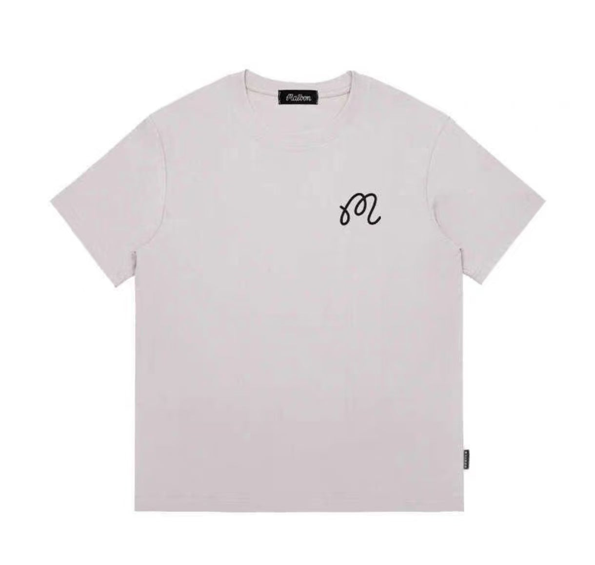 Malbon メンズ グレー コットンゴルフTシャツ 前面