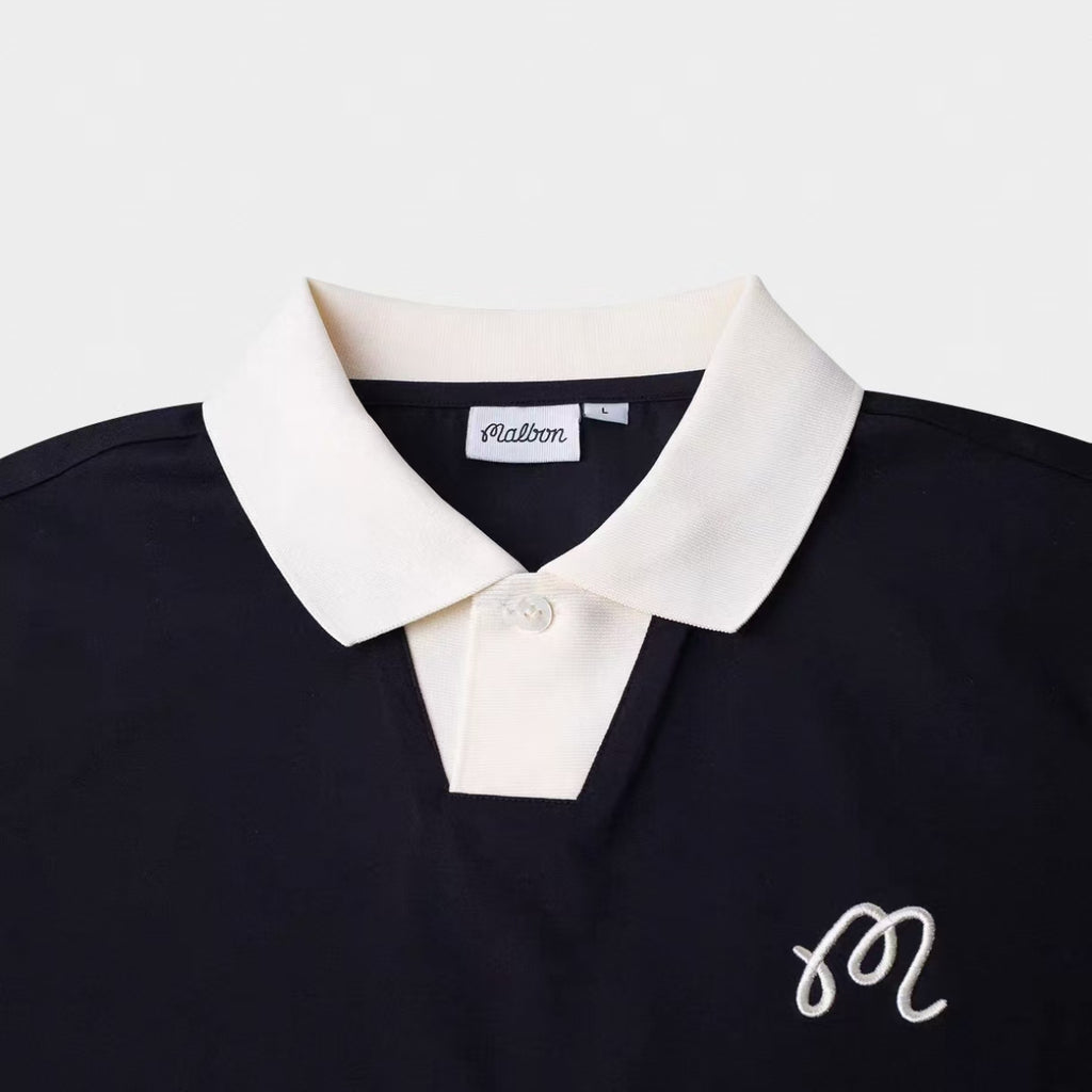 Malbon Golf Men’s Breathable Pique Casual Polo Shirt