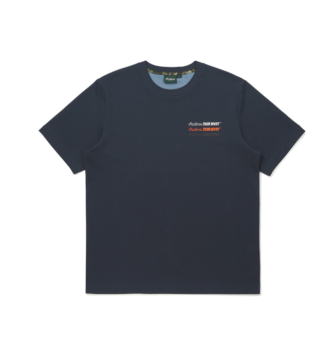 Malbon ツアーディボット レターTシャツ ネイビー 前面