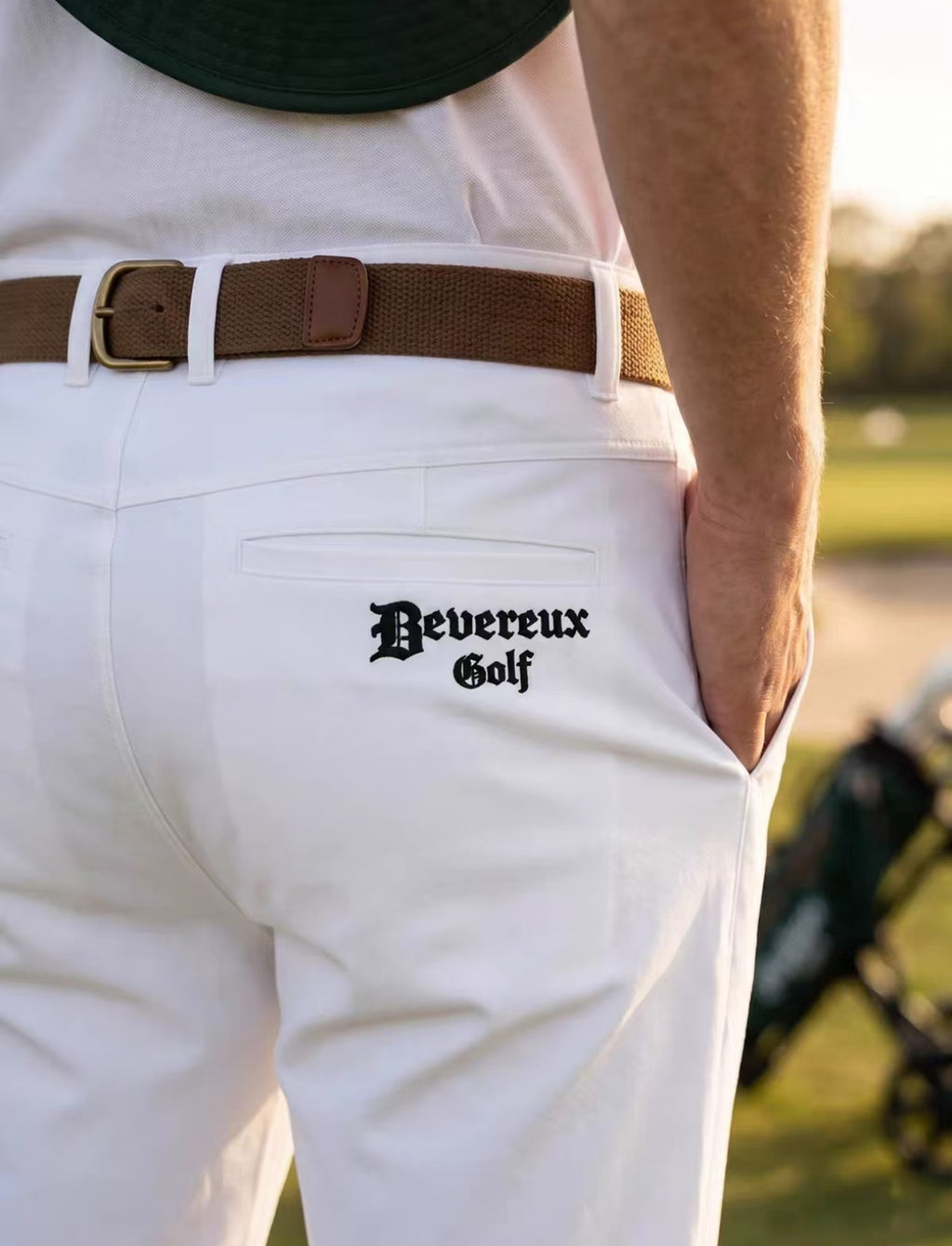 Devereux Golf メンズ ホワイト ストレッチ 通気性 ゴルフパンツ（ホワイト）の商品画像