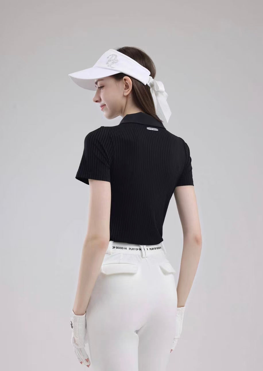 Women’s Summer Quick-Dry Breathable Golf Pants Shirt Set - product view