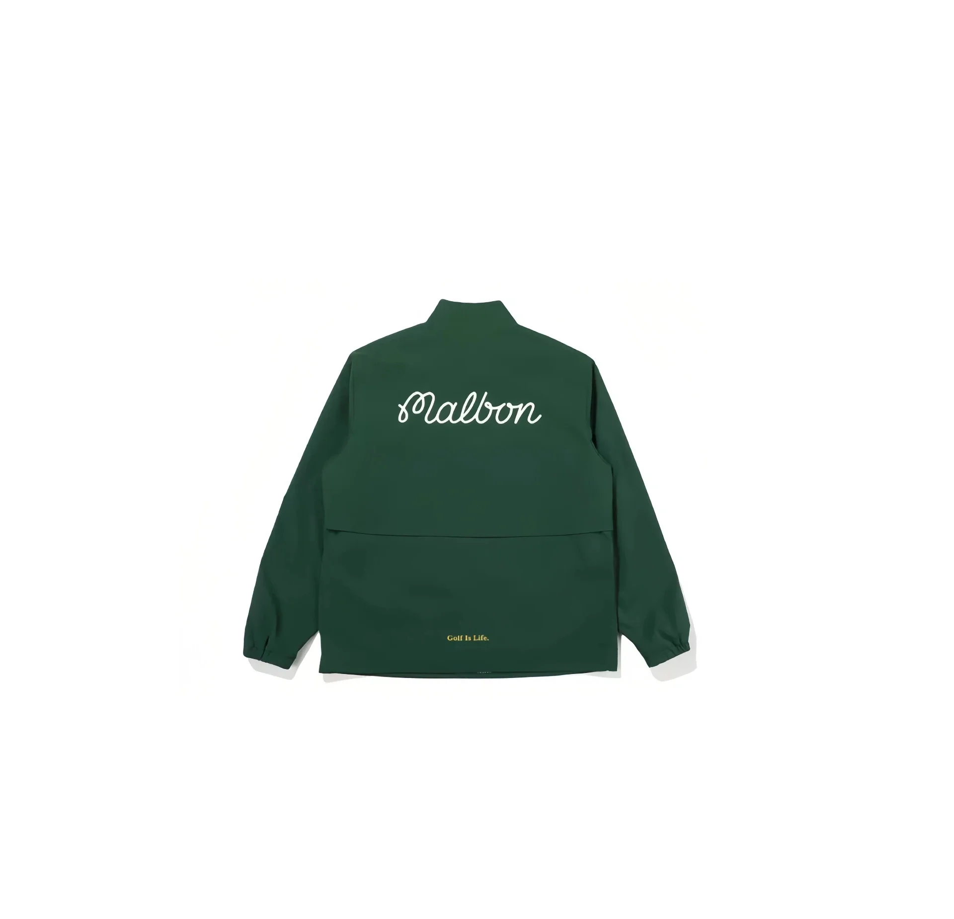 Malbon Men's Golf Jacket - Breathable Stretch Casual Outerwear Green back view