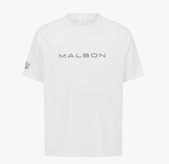 Malbon クーリング パフォーマンスTシャツ ホワイト 前面