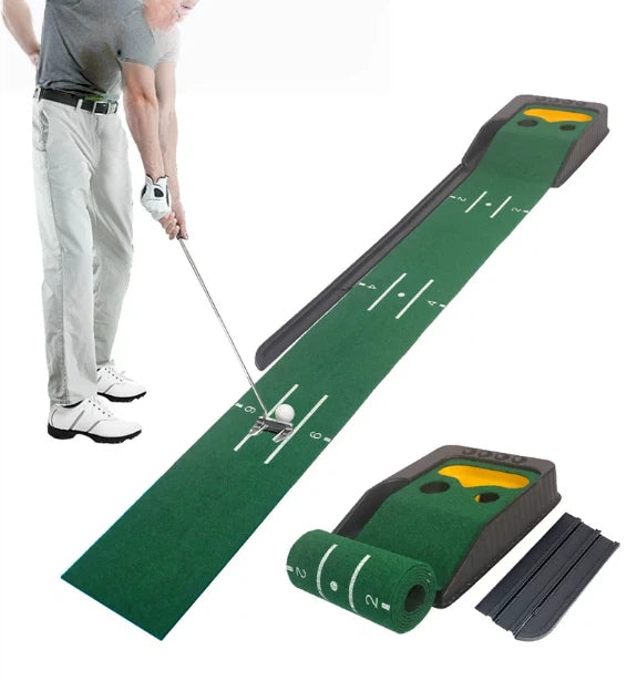 HOW TRUE ゴルフ パッティング トレーナー マット 自動ボール リターン