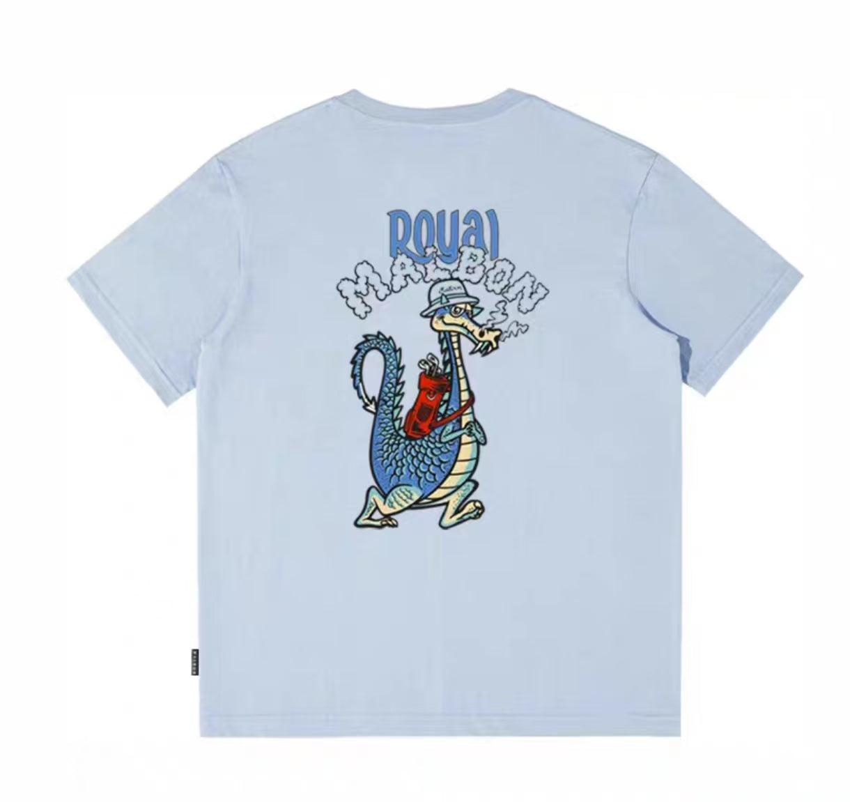 Malbon ドラゴン Tシャツ ブルー 背面