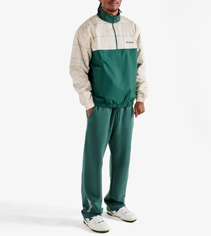 Malbon Golf Men’s Stand Collar Signature Pullover Sweatshirt