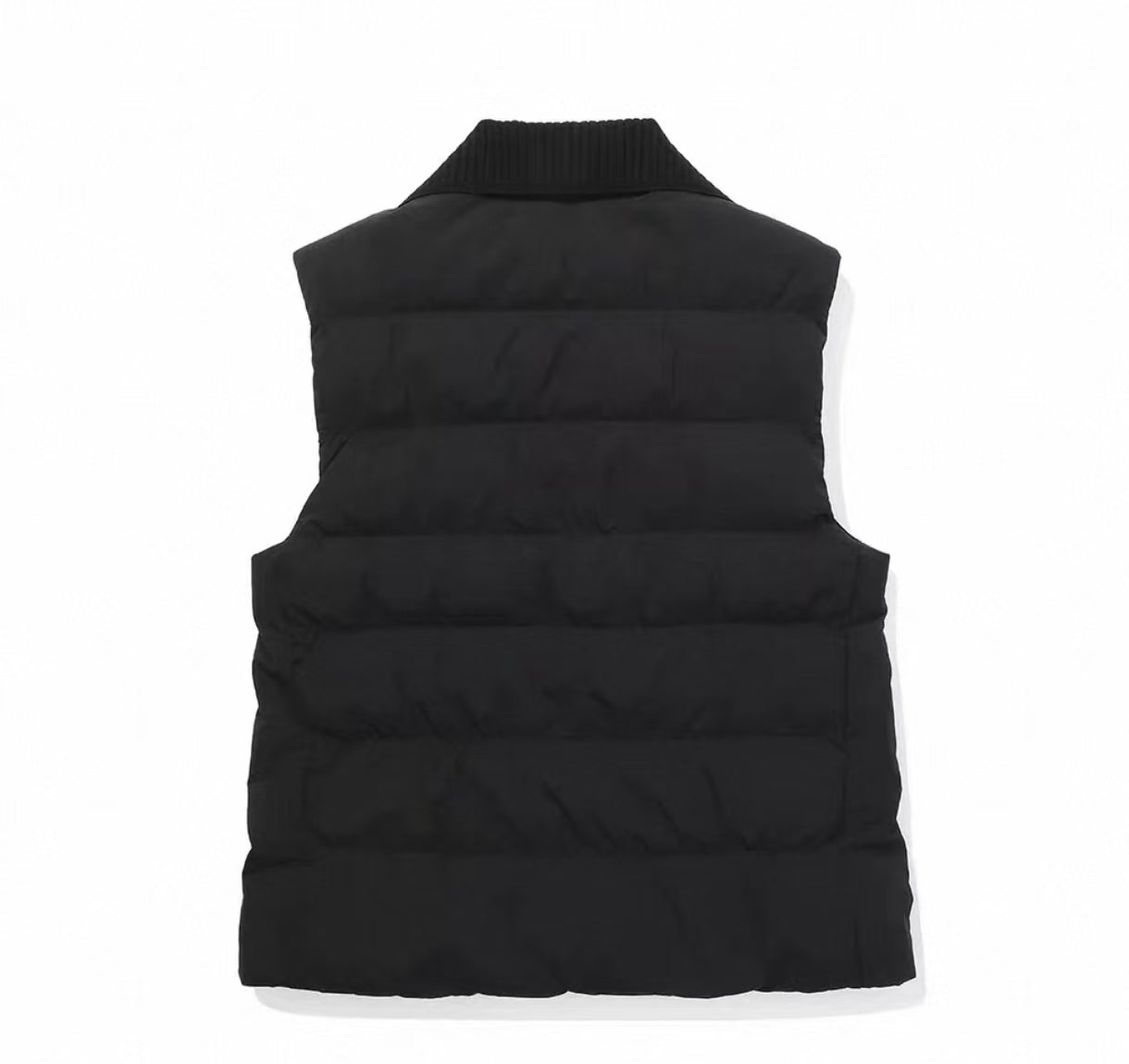 Malbon Golf Women’s Knit 襟 Insulated Down Vest ブラック 背面画像