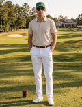 Devereux Golf メンズ ホワイト ストレッチ 通気性 ゴルフパンツ（ホワイト）の商品画像