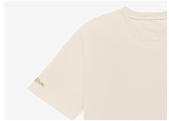 Malbon beige T-shirt sleeve detail