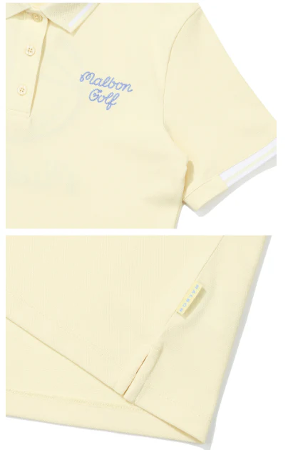 Malbon women's quick-dry breathable golf polo in Yellow - image 8
