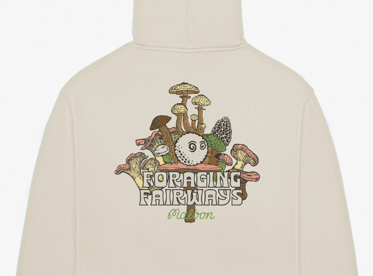 Malbon beige hoodie back graphic detail