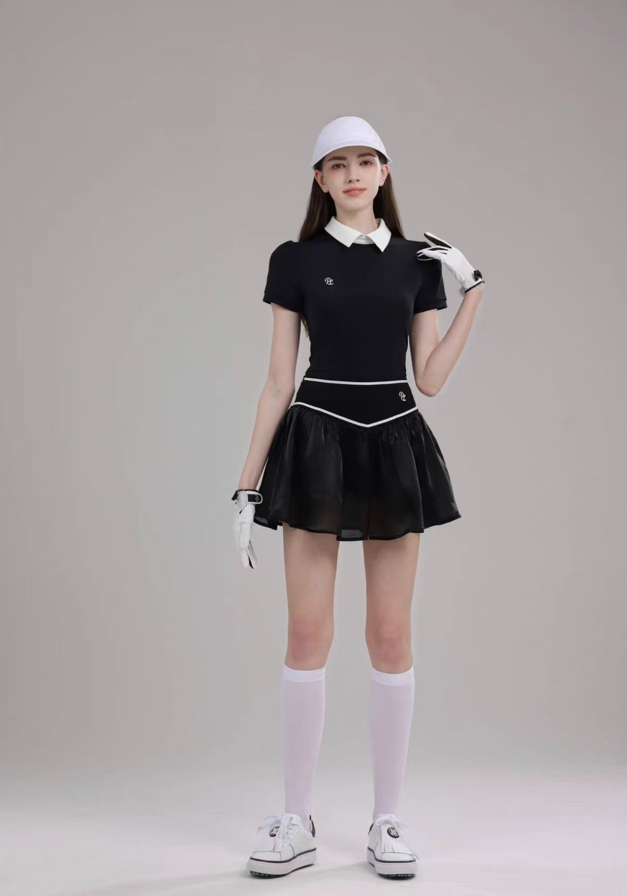 Women’s Breathable Quick-Dry Golf Tennis Shirt Skirt Set - product view
