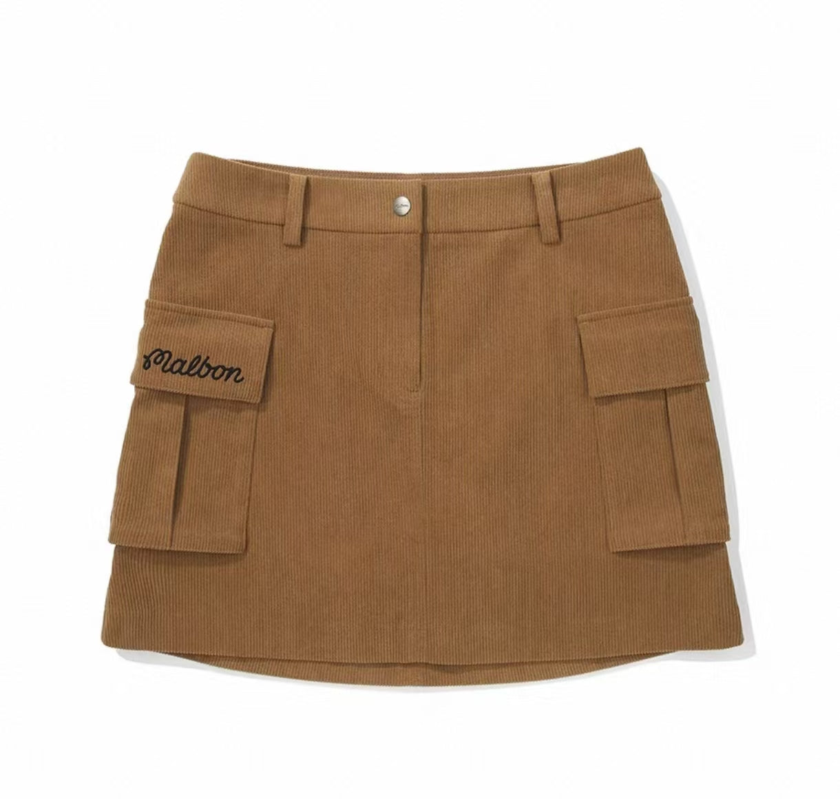 Malbon Golf レディース コーデュロイ カーゴ Aライン スコート（カーキ） 正面