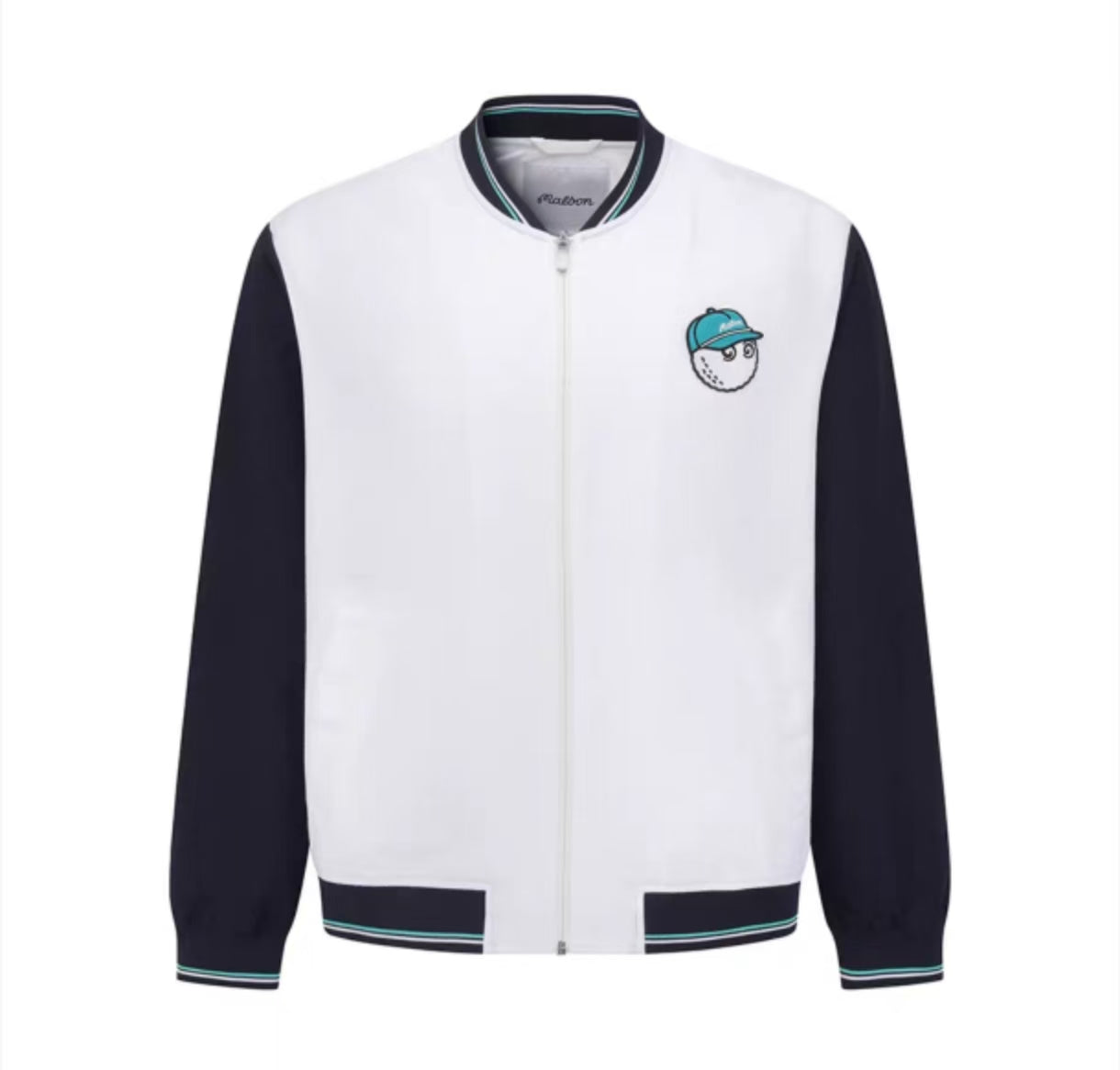 Malbon men White colour-block golf jacket size chart