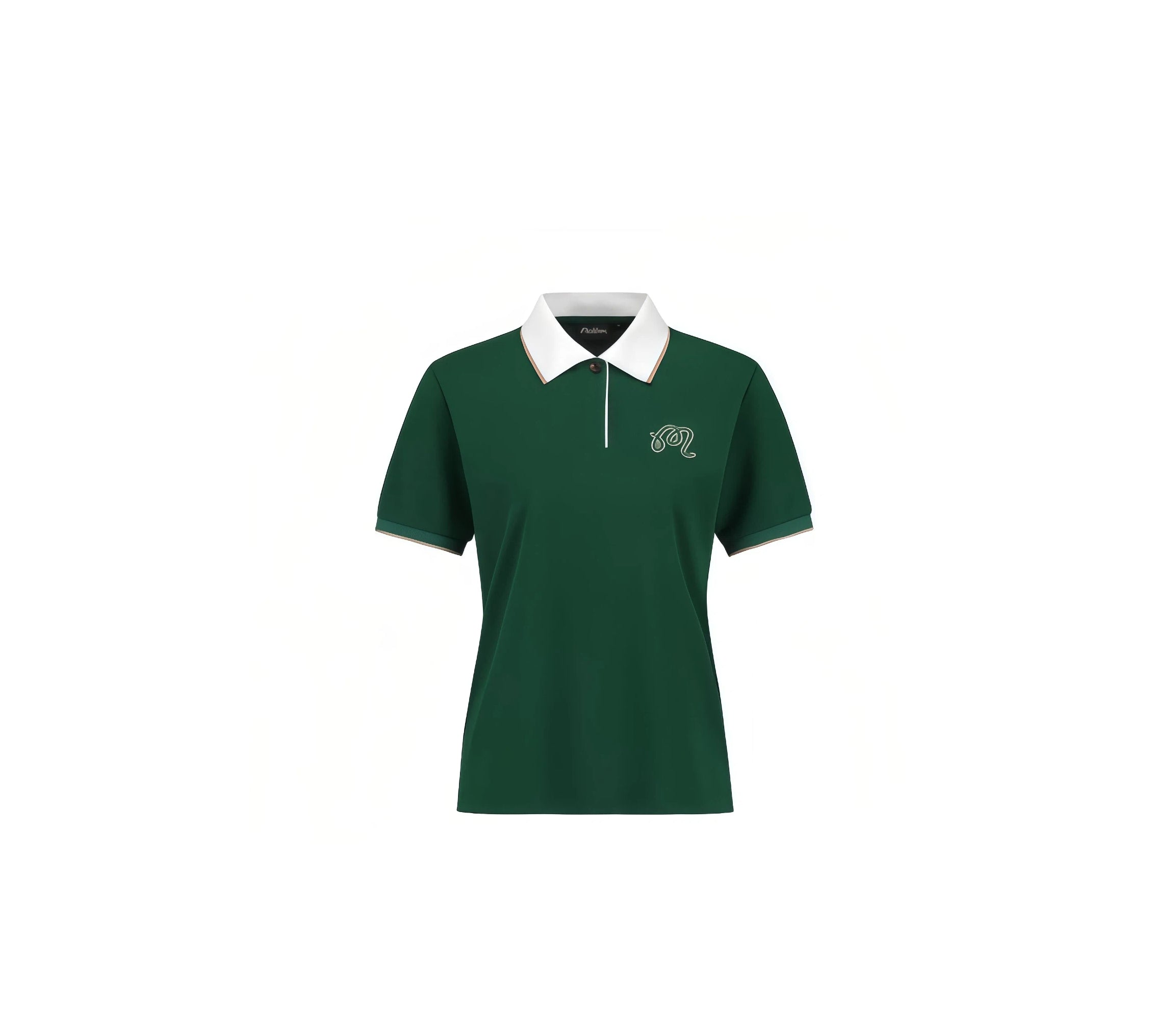 Malbon women's colour-block embroidered golf polo in Green - image 23