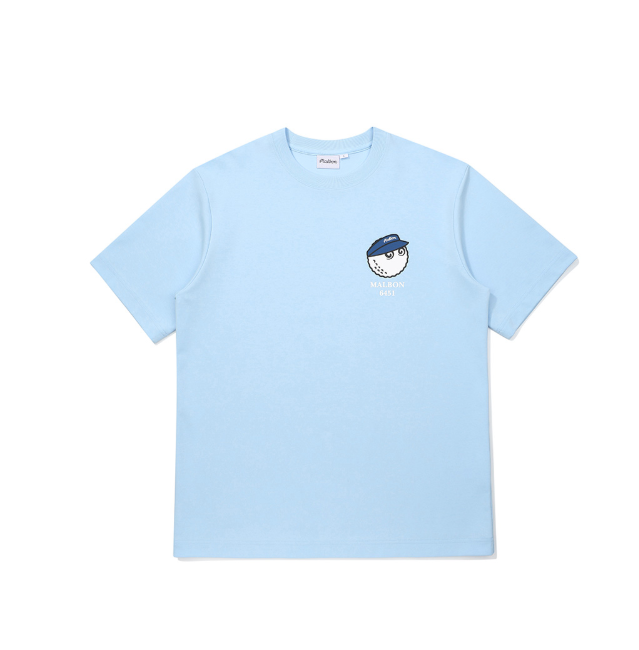 Malbon Dosan 645-1 Tシャツ ブルー 前面