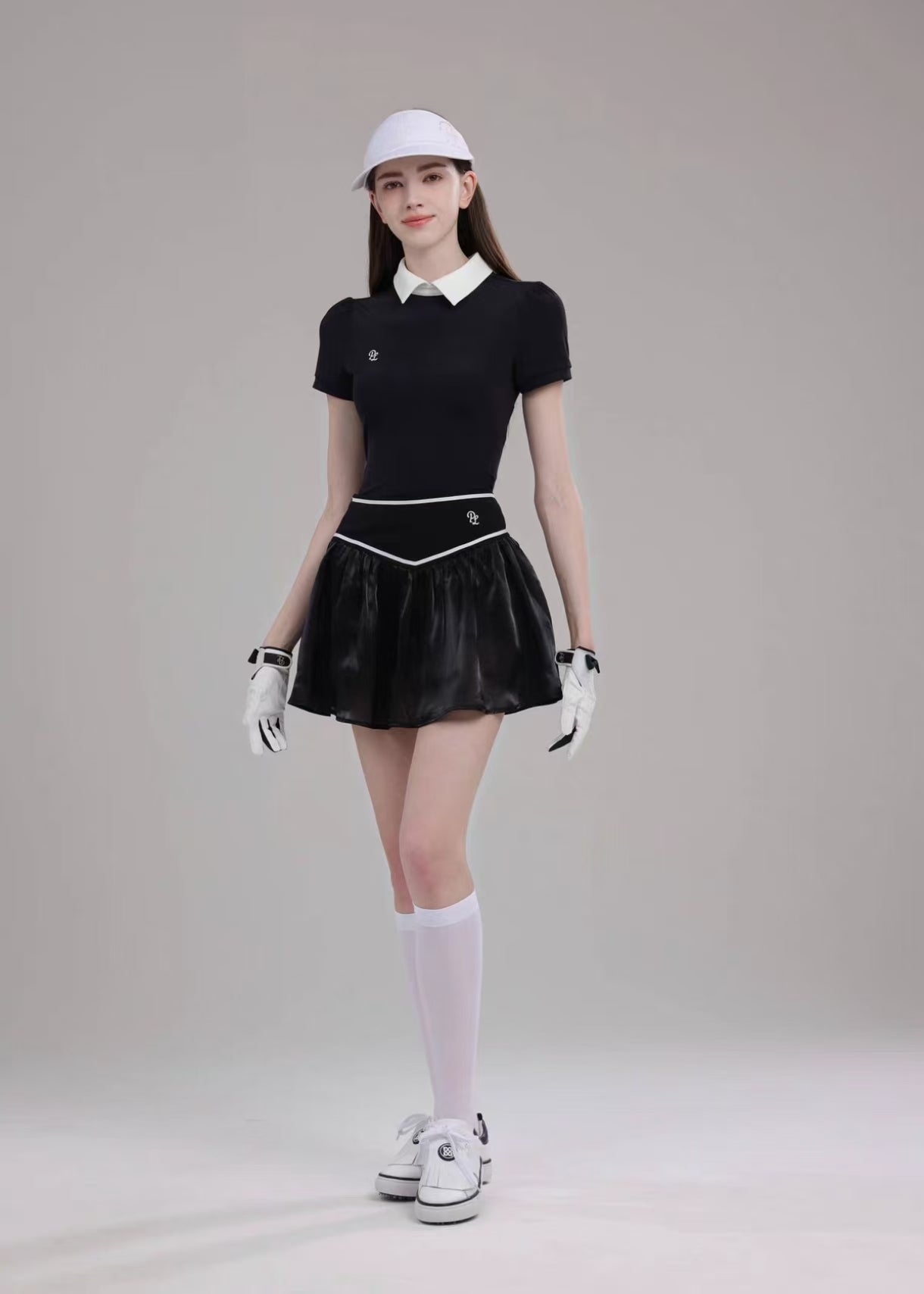 Women’s Breathable Quick-Dry Golf Tennis Shirt Skirt Set - product view
