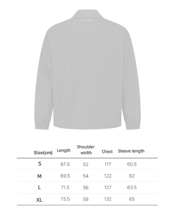 Malbon men Army green full-zip polo golf jacket size chart