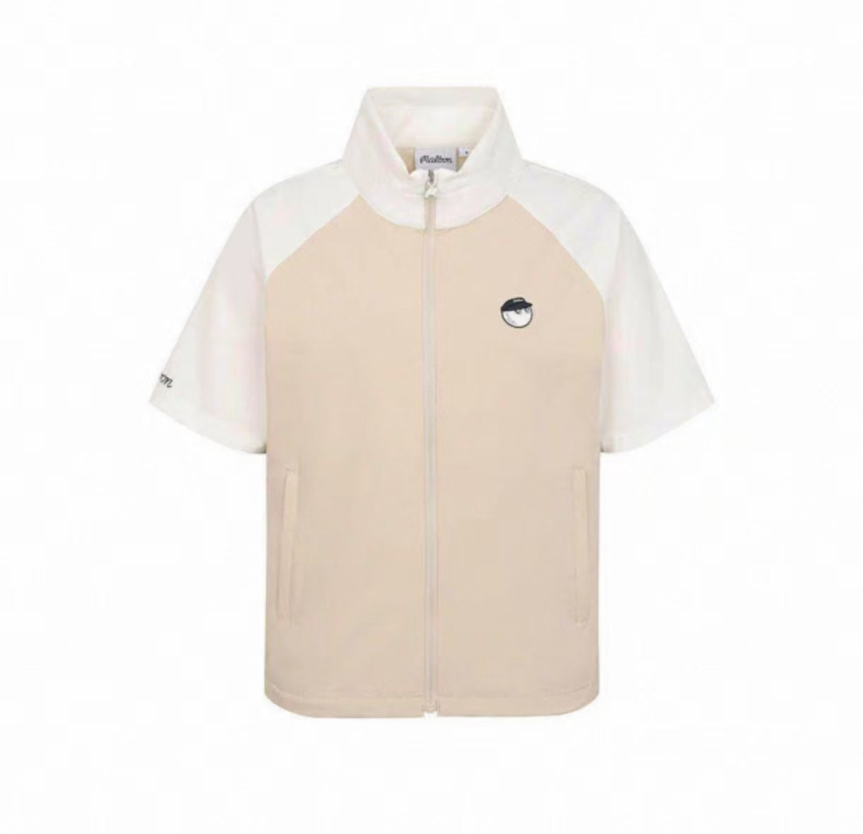 Malbon Golf Women’s Quick-Dry Stand 襟 スポーツトップ ホワイト 正面画像